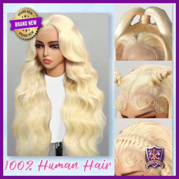 30 Inch Human Hair Lace Front Wig 200 Density Body Wave Glueless Pre Plucked main image 3